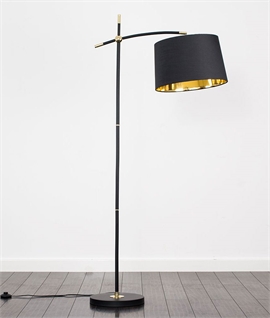 Modern Adjustable Balance Floor Lamp - Classic Black and Brass Finish