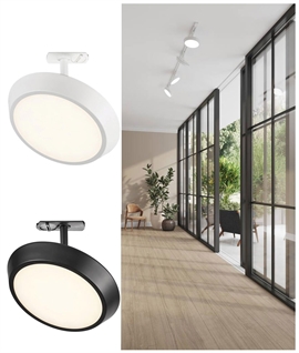 Adjustable LED Disk Light for Track - Black or White