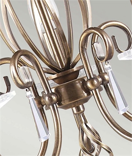  Aegean 5 Light Chandelier - Aged Brass by Elstead 