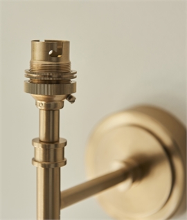 Brushed Aged Brass Single Arm Wall Light