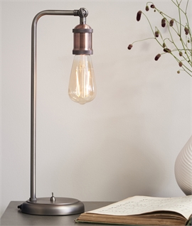 Industrial Style Bare Bulb Adjustable Table Light