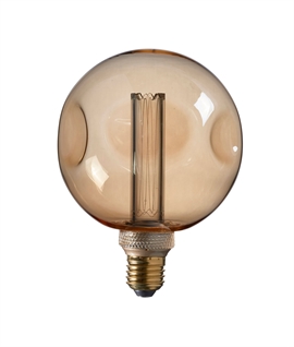 E27 LED 125mm 2.5w Amber Dimple Lamp 