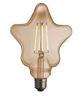 E27 Base Amber Filament Star Lamp