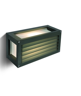 Anthracite Low Glare Exterior Wall Light - LED or E27 Lamp