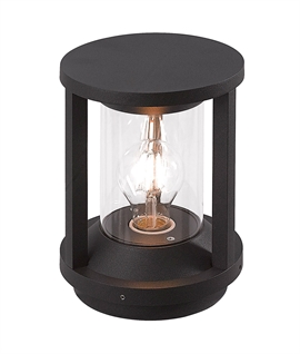 Anthracite Exterior Pillar Lamp - IP65 Rated