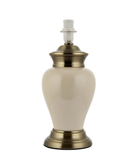 Traditional Ceramic and Brass Table Lamp Base