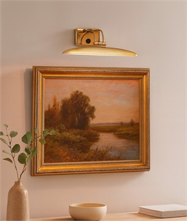 Antique Brass Adjustable Over Mirror or Picture Light - Switched
