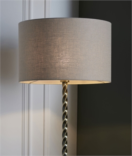 Mid-Height Standard Lamp Base with Classic Twisted Stem Design - Sold Without Shade