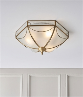 Traditional Hexagonal Flush Ceiling Light