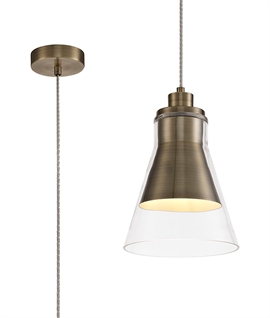 Hour-Glass Pendant with Metal Work - 4 Options