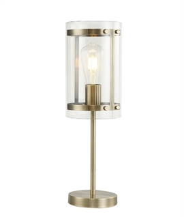 Single Glass Shade Table Lamp - 3 Finishes