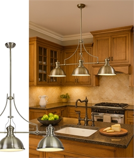 Linear Antique Brass 3 Light Pendant - Glass Diffusers