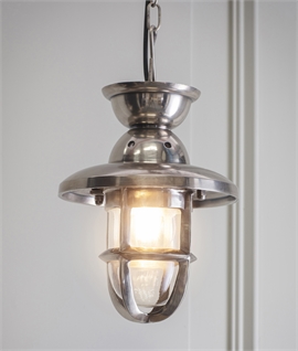 Industrial Fishermans Caged Lamp Pendant