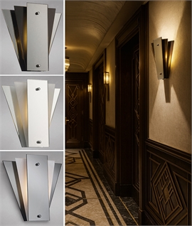 Art Deco Wall Light - Fan Sconce Design in Mirror & Glass