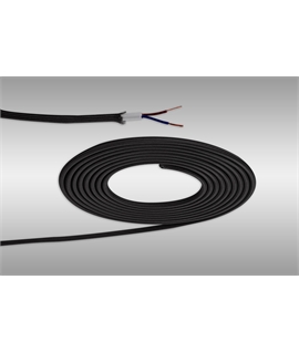Ashmore 1m Black Braided 2 Core 0.75mm Cable VDE Approved (qty ordered will be supplied as one continuous length)