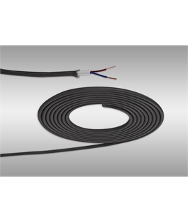 Ashmore 1m Grey Braided 2 Core 0.75mm Cable VDE Approved (qty ordered will be supplied as one continuous length)