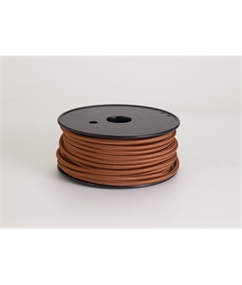 Ashmore 25m Roll Dark Brown Braided 2 Core 0.75mm Cable VDE Approved