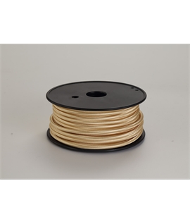 Ashmore 25m Roll Gold Braided 2 Core 0.75mm Cable VDE Approved