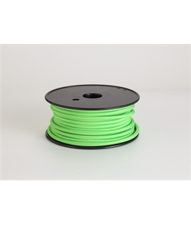 Ashmore 25m Roll Lime Green Braided 2 Core 0.75mm Cable VDE Approved