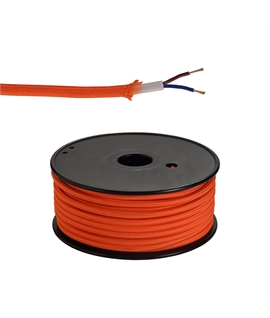 Ashmore 25m Roll Orange Braided 2 Core 0.75mm Cable VDE Approved