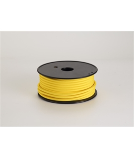 Ashmore 25m Roll Yellow Braided 2 Core 0.75mm Cable VDE Approved
