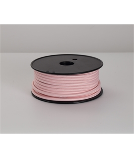 Ashmore 25m Roll Pink Braided 2 Core 0.75mm Cable VDE Approved