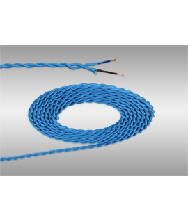 Ashmore 1m Blue Braided Twisted 2 Core 0.75mm Cable VDE Approved (qty ordered will be supplied as one continuous length) Ashmore 1m Blue Braided Twisted 2 Core 0.75mm Cable VDE Approved (qty ordered will be supplied as one continuous length)