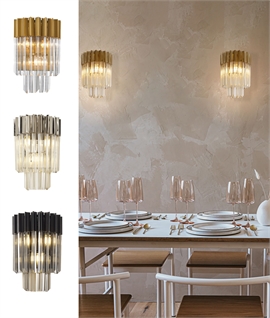 Sculpted Glass Wall Light - Height 410mm 