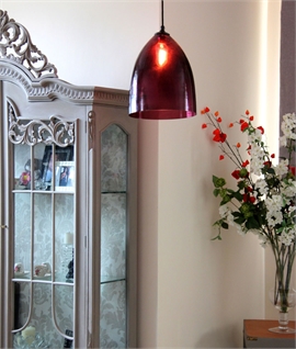 Blown Glass Bullet Pendant Light - Six Colours