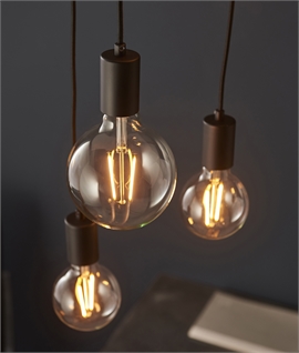 Modern 6 Light Bare Bulb Cluster Pendant