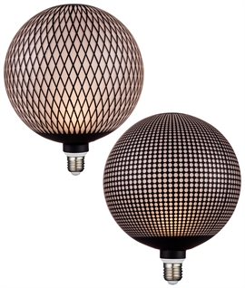 E27 200mm Large LED 5W Patterned Globe Lamp