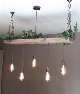 Rustic Scaffold Plank Pendant Light: Authentic Charm in Every Detail