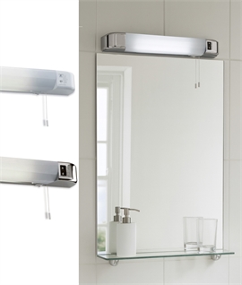 LED 8 Watt Dual Voltage Shaver Light - Chrome or White