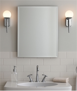 Opal Globe & Chrome Single Bathroom Wall Light - IP44
