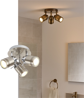 Bathroom Friendly Adjustable 3 Light Spotlight - IP44