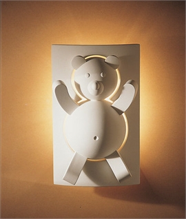 Nursery Plaster Wall Light - Bear