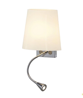 Bedside Reading LED Lamp with Frosted Glass Shade