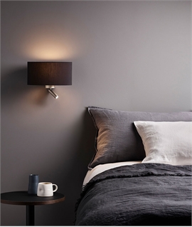 Matt Nickel Bedside Light with Adjustable LED Reading Light