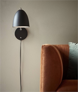 Adjustable Shaded Metal and Chrome Wall Light