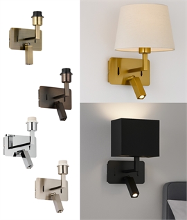 Dual Bedside Wall Light with LED Adjustable Reader with USB-C