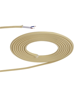 1m Beige Braided 2-Core 0.75mm Electrical Cable
