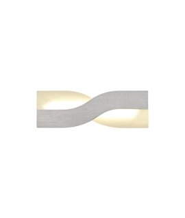 Bellof Wall Lamp, 1 x 8W LED, 3000K, 640lm, Brushed Aluminium-Frosted White, 3yrs Warranty