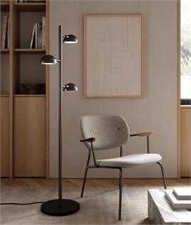 Black Floor Lamp with Adjustable Shades Height 1425mm