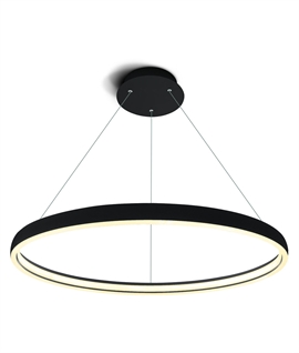 LED Interior Illumination Ring Pendant Diameter 700mm - White or Black
