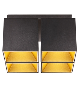 4 Lamp Surface Mounted Ceiling Light - GU10 Lamps