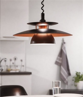 Rise and Fall Metal Scandi Style Pendant Light Dia 43cm