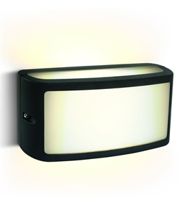 Anthracite Aluminium Exterior Wall Light - Diffused Light