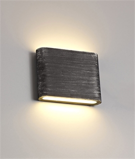 Black & Silver Finish Up & Down LED Wall Light - IP54 