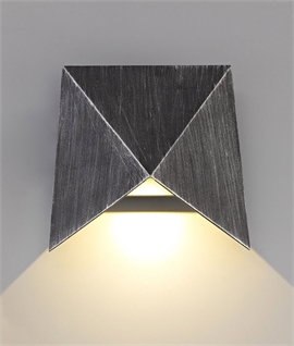 Triangular LED Wall Light IP54 - White or Black Finish 