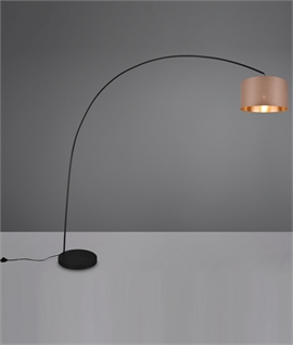 Black Long Reach Floor Lamp with Shade